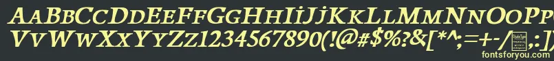 PapillonsItalicDemo Font – Yellow Fonts on Black Background