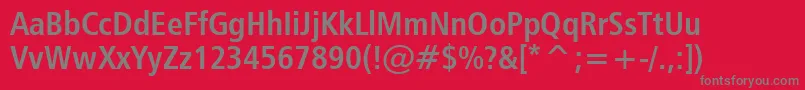 Шрифт Humanist777BoldCondensedBt – серые шрифты на красном фоне