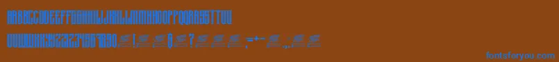 McfKrechet Font – Blue Fonts on Brown Background