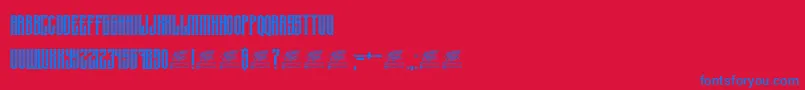 McfKrechet Font – Blue Fonts on Red Background