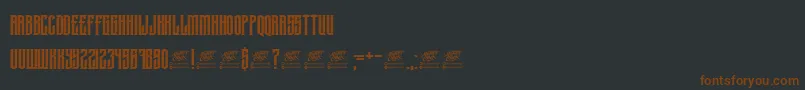 McfKrechet Font – Brown Fonts on Black Background