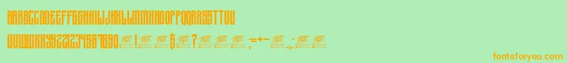 McfKrechet Font – Orange Fonts on Green Background