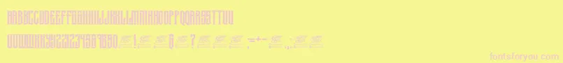 McfKrechet Font – Pink Fonts on Yellow Background