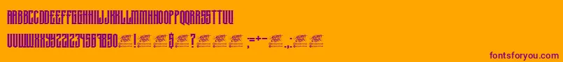 McfKrechet Font – Purple Fonts on Orange Background