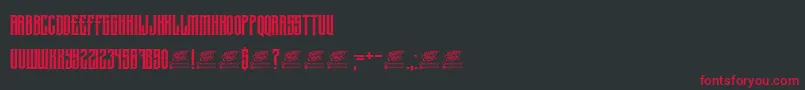 McfKrechet Font – Red Fonts on Black Background