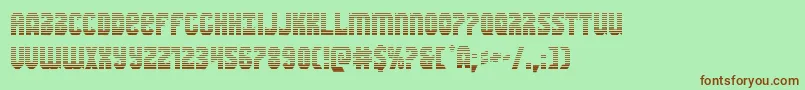 Warnationgrad Font – Brown Fonts on Green Background