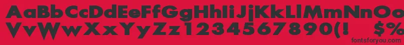Scream ffy Font – Black Fonts on Red Background
