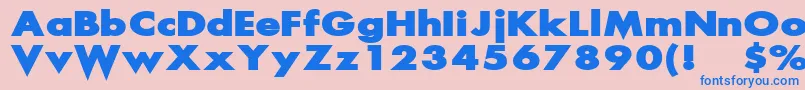 Scream ffy Font – Blue Fonts on Pink Background