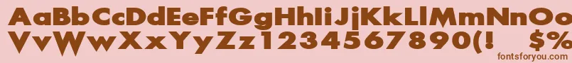 Scream ffy Font – Brown Fonts on Pink Background