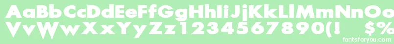 Scream ffy Font – White Fonts on Green Background