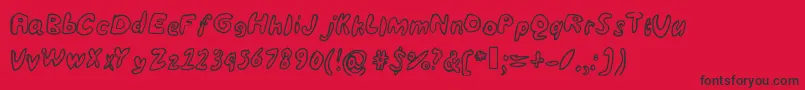 フォントUnderseaMedium – 赤い背景に黒い文字