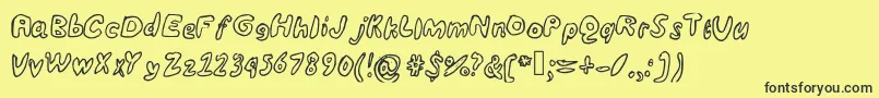 UnderseaMedium Font – Black Fonts on Yellow Background