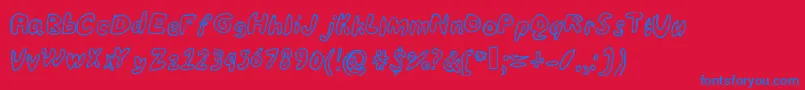 UnderseaMedium Font – Blue Fonts on Red Background