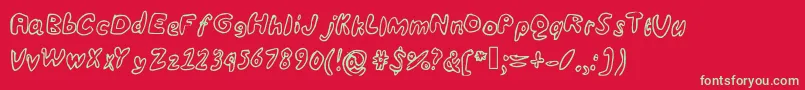 UnderseaMedium Font – Green Fonts on Red Background