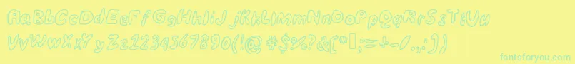 En savoir plus sur la police UnderseaMedium Police UnderseaMedium – polices vertes sur fond jaune