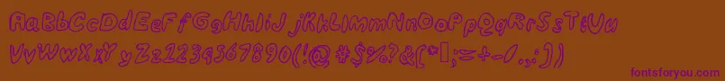 UnderseaMedium Font – Purple Fonts on Brown Background