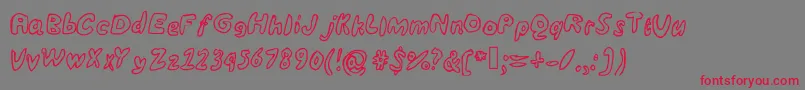 UnderseaMedium Font – Red Fonts on Gray Background