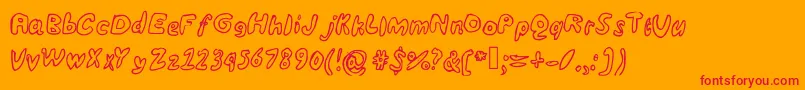 UnderseaMedium Font – Red Fonts on Orange Background