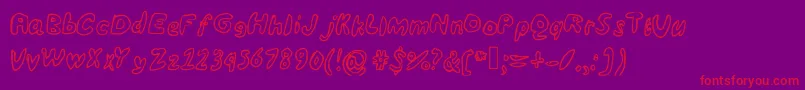 UnderseaMedium Font – Red Fonts on Purple Background