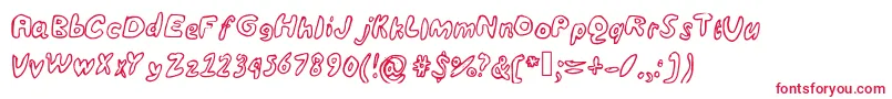 UnderseaMedium Font – Red Fonts on White Background