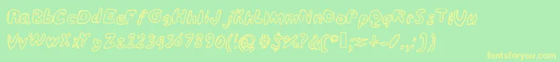 UnderseaMedium Font – Yellow Fonts on Green Background