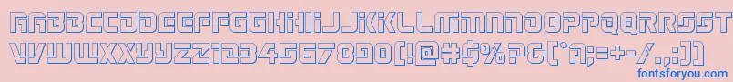 Legiosabinaout Font – Blue Fonts on Pink Background