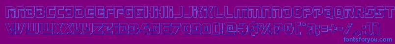 Legiosabinaout Font – Blue Fonts on Purple Background