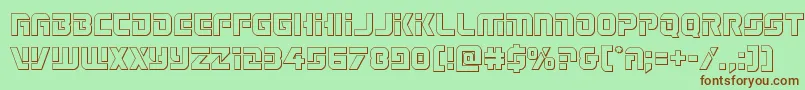 Legiosabinaout Font – Brown Fonts on Green Background