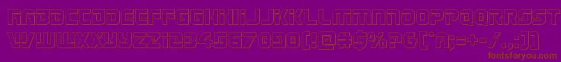 Legiosabinaout Font – Brown Fonts on Purple Background