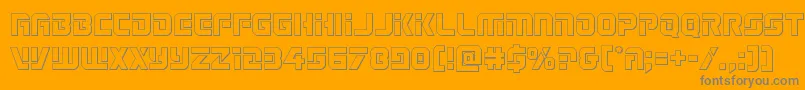 Legiosabinaout Font – Gray Fonts on Orange Background