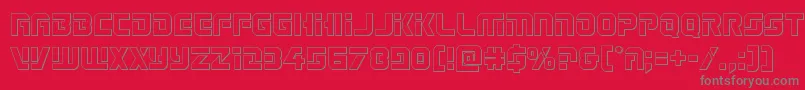 Legiosabinaout Font – Gray Fonts on Red Background