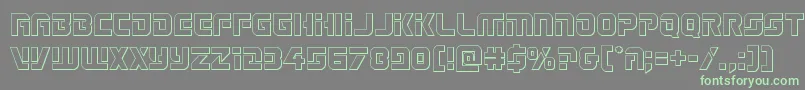 Legiosabinaout Font – Green Fonts on Gray Background