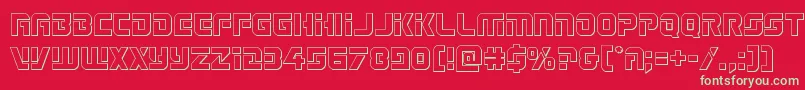 Legiosabinaout Font – Green Fonts on Red Background