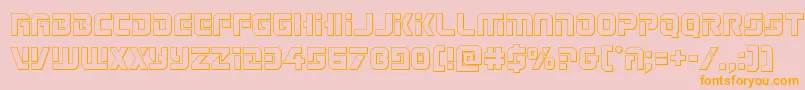 Legiosabinaout Font – Orange Fonts on Pink Background