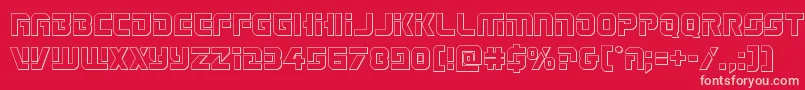 Legiosabinaout Font – Pink Fonts on Red Background