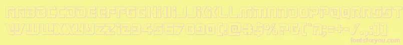 Legiosabinaout Font – Pink Fonts on Yellow Background