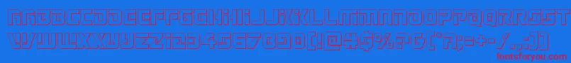Legiosabinaout Font – Red Fonts on Blue Background