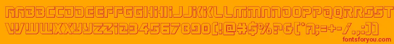 Legiosabinaout Font – Red Fonts on Orange Background
