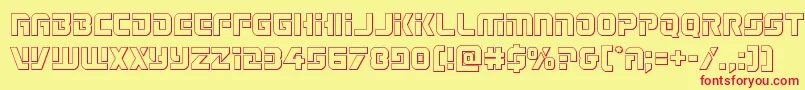 Legiosabinaout Font – Red Fonts on Yellow Background