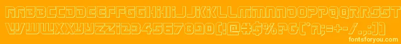 Legiosabinaout Font – Yellow Fonts on Orange Background