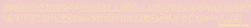 Legiosabinaout Font – Yellow Fonts on Pink Background