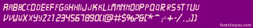 VcrscapssskBoldItalic Font – Pink Fonts on Purple Background