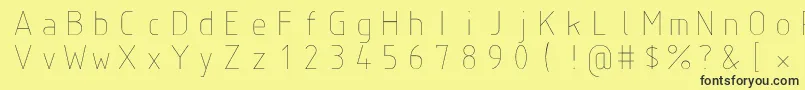 Isoct Font – Black Fonts on Yellow Background