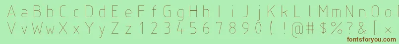 Isoct Font – Brown Fonts on Green Background