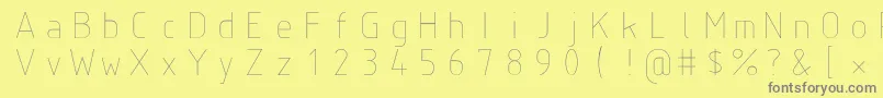 Isoct Font – Gray Fonts on Yellow Background