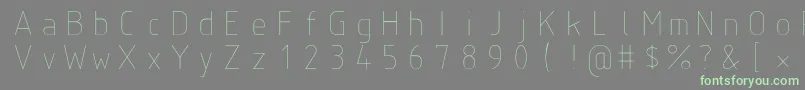 Isoct Font – Green Fonts on Gray Background