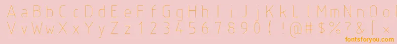 Isoct Font – Orange Fonts on Pink Background