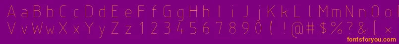 Isoct Font – Orange Fonts on Purple Background