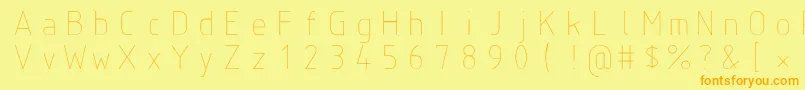 Isoct Font – Orange Fonts on Yellow Background
