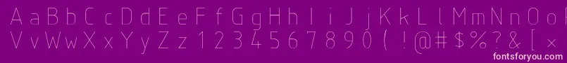 Isoct Font – Pink Fonts on Purple Background